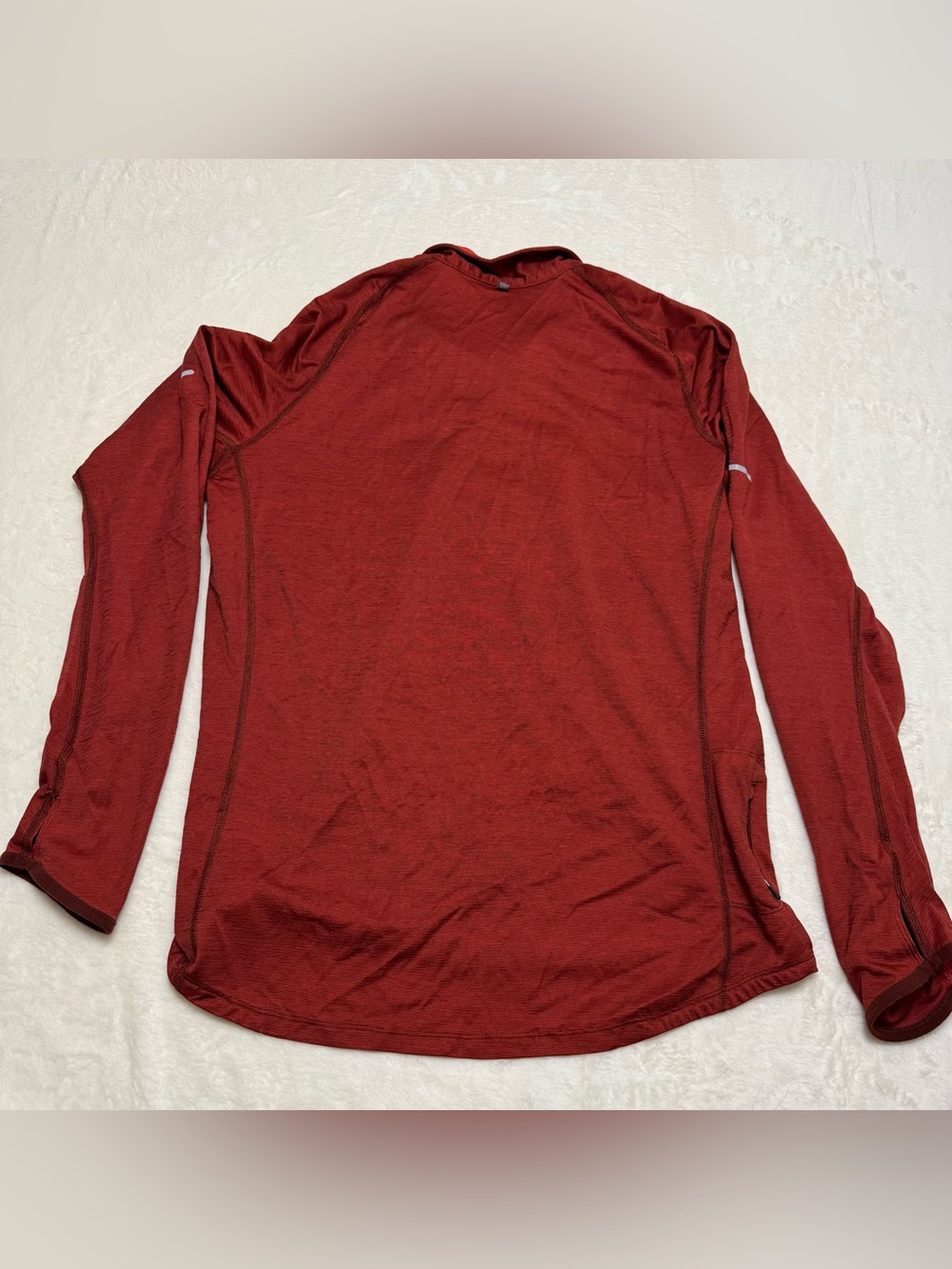 Nike Men’s Maroon Quarter-Zip Lightweight Training Top - Picture 3 of 8
